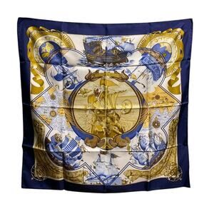 Hermes Carré 90 Au Dela Des Cinq Mers Scarf Boxed NWT